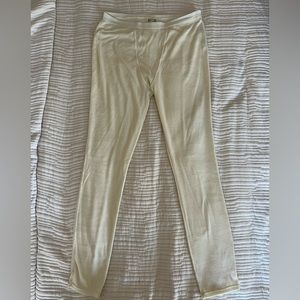 Free People Cream Thermal Leggings